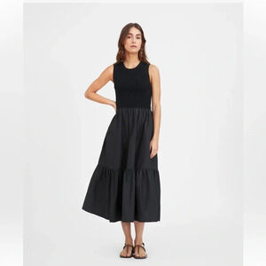 Black Tiered Ruffle Dress XS